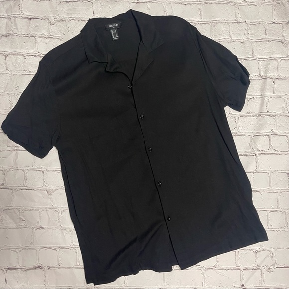 [forever21] camp collar festival shirt - Picture 1 of 4